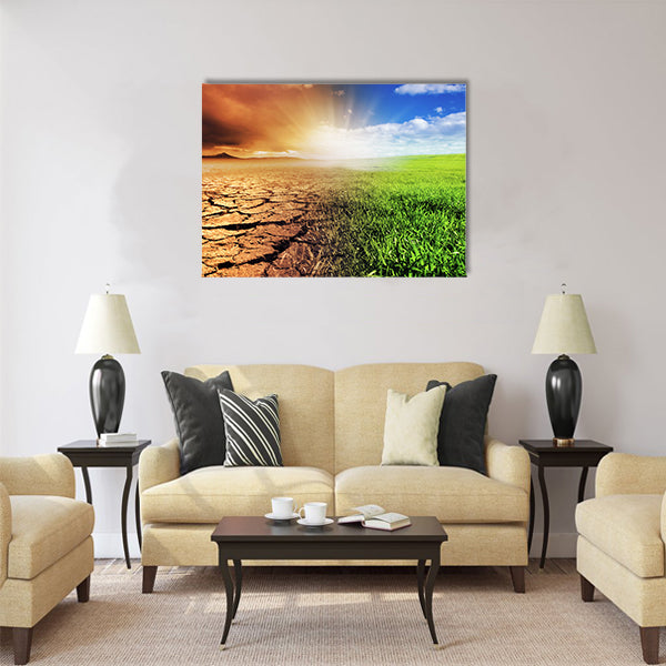 A troubled young man walking into the light Multi Panel Canvas Wall Art