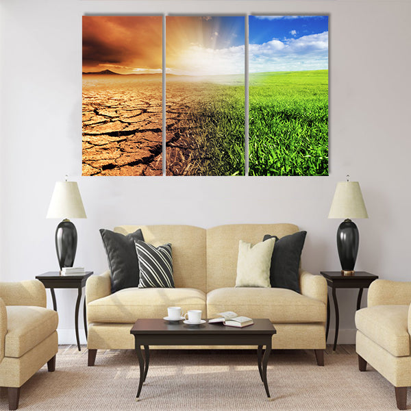 A troubled young man walking into the light Multi Panel Canvas Wall Art