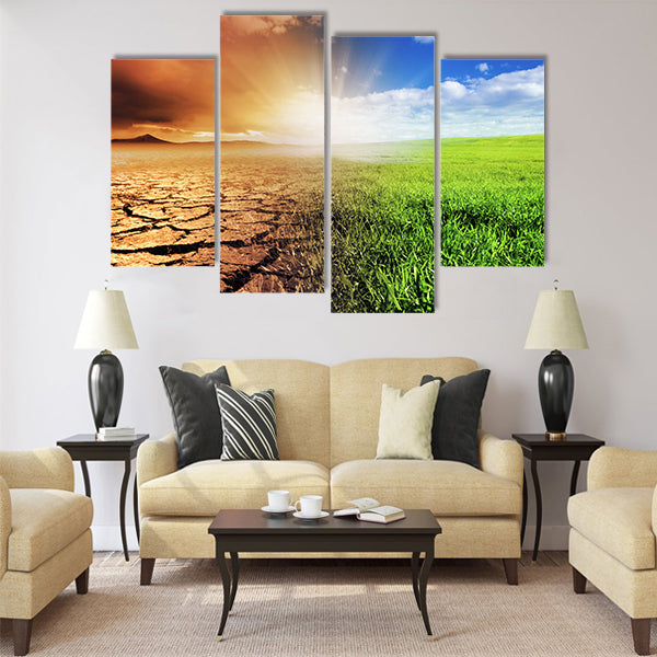 A troubled young man walking into the light Multi Panel Canvas Wall Art