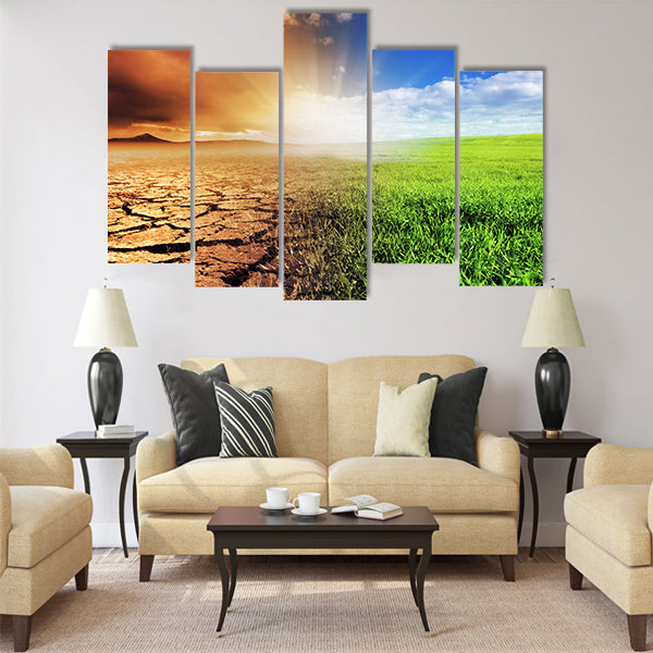 A troubled young man walking into the light Multi Panel Canvas Wall Art