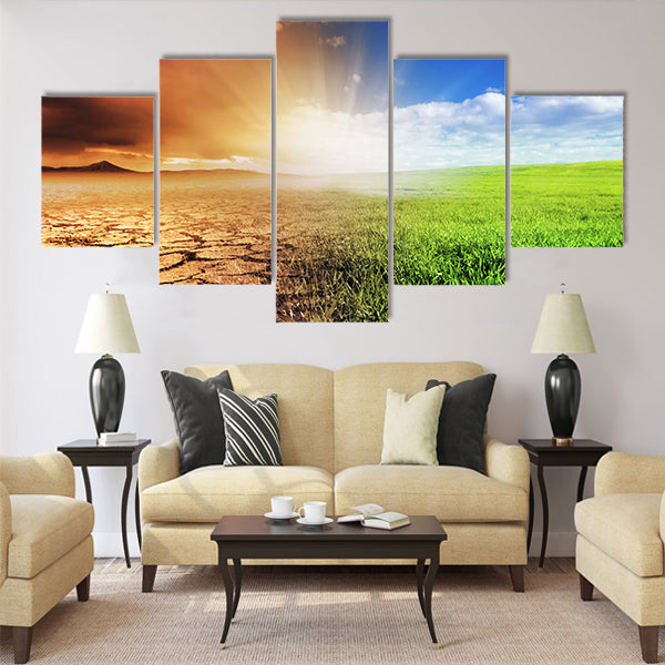 A troubled young man walking into the light Multi Panel Canvas Wall Art