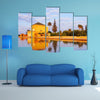 Saadian garden pavilion of the Menara gardens in Marrakech, Morocco, Africa multi panel canvas wall art