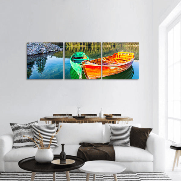 Black lake in Durmitor national park in Montenegro, Europe panoramic canvas wall art