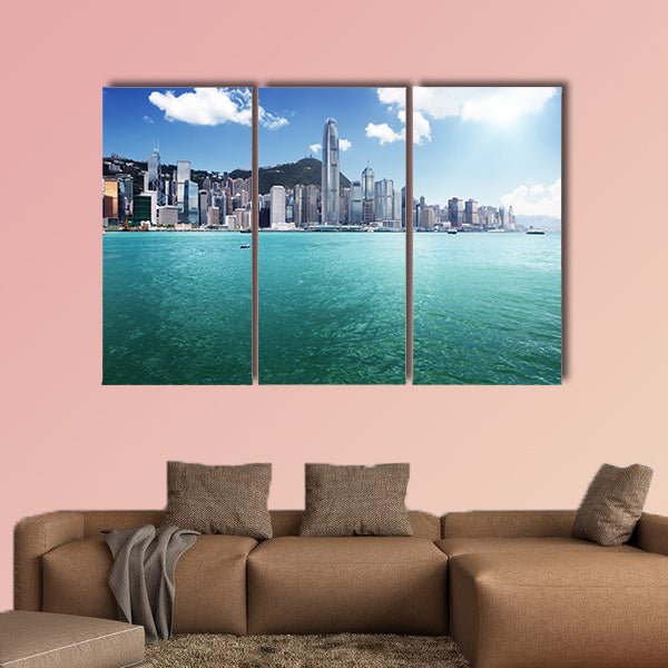 Hong Kong harbor multi panel canvas wall art