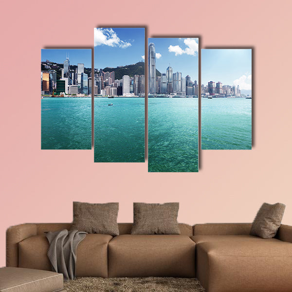 Hong Kong harbor multi panel canvas wall art