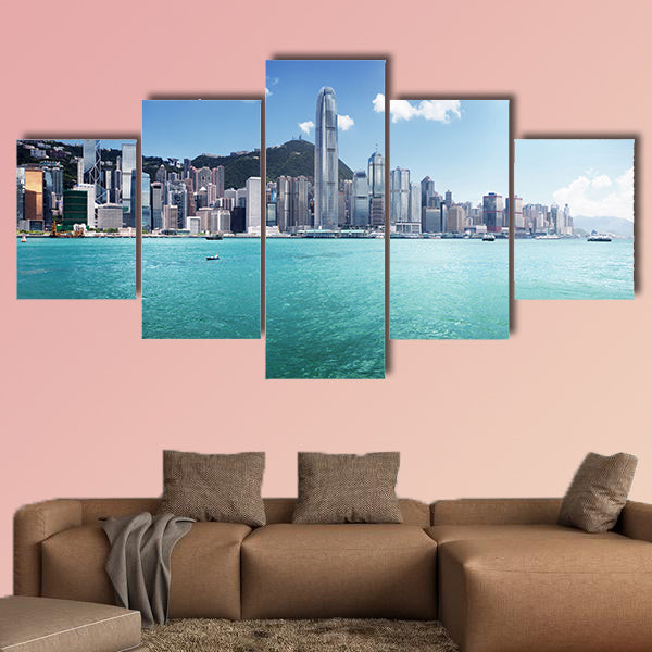 Hong Kong harbor multi panel canvas wall art