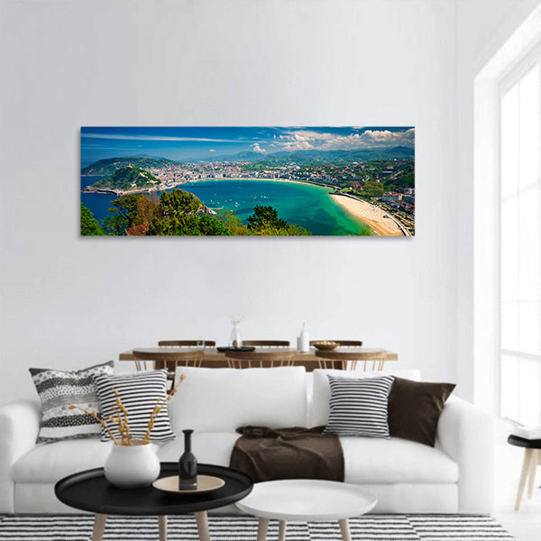 San Sebastian, Spain panoramic canvas wall art