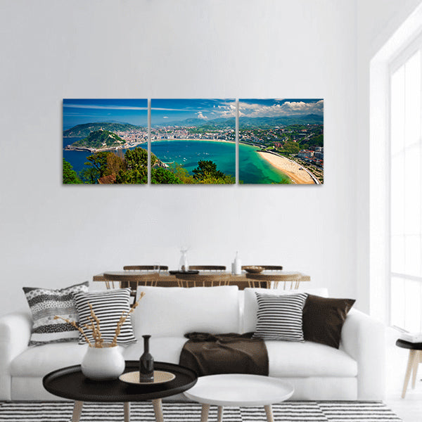 San Sebastian, Spain panoramic canvas wall art