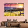 Majestic sunset in the mountains landscape. Carpathian, Ukraine Multi panel canvas wall art