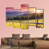 Majestic sunset in the mountains landscape. Carpathian, Ukraine Multi panel canvas wall art