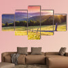 Majestic sunset in the mountains landscape. Carpathian, Ukraine Multi panel canvas wall art