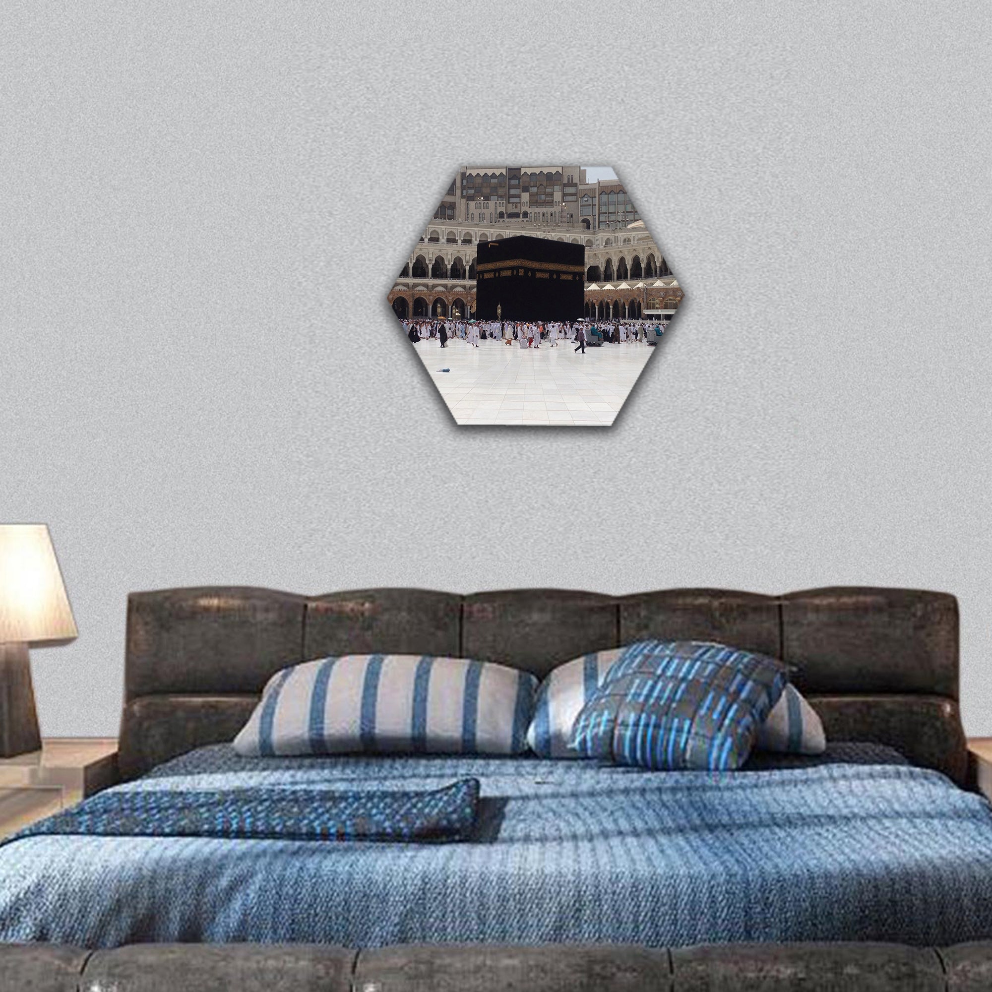 Al Kaba Makkah Saudi Arabia hexagonal canvas wall art