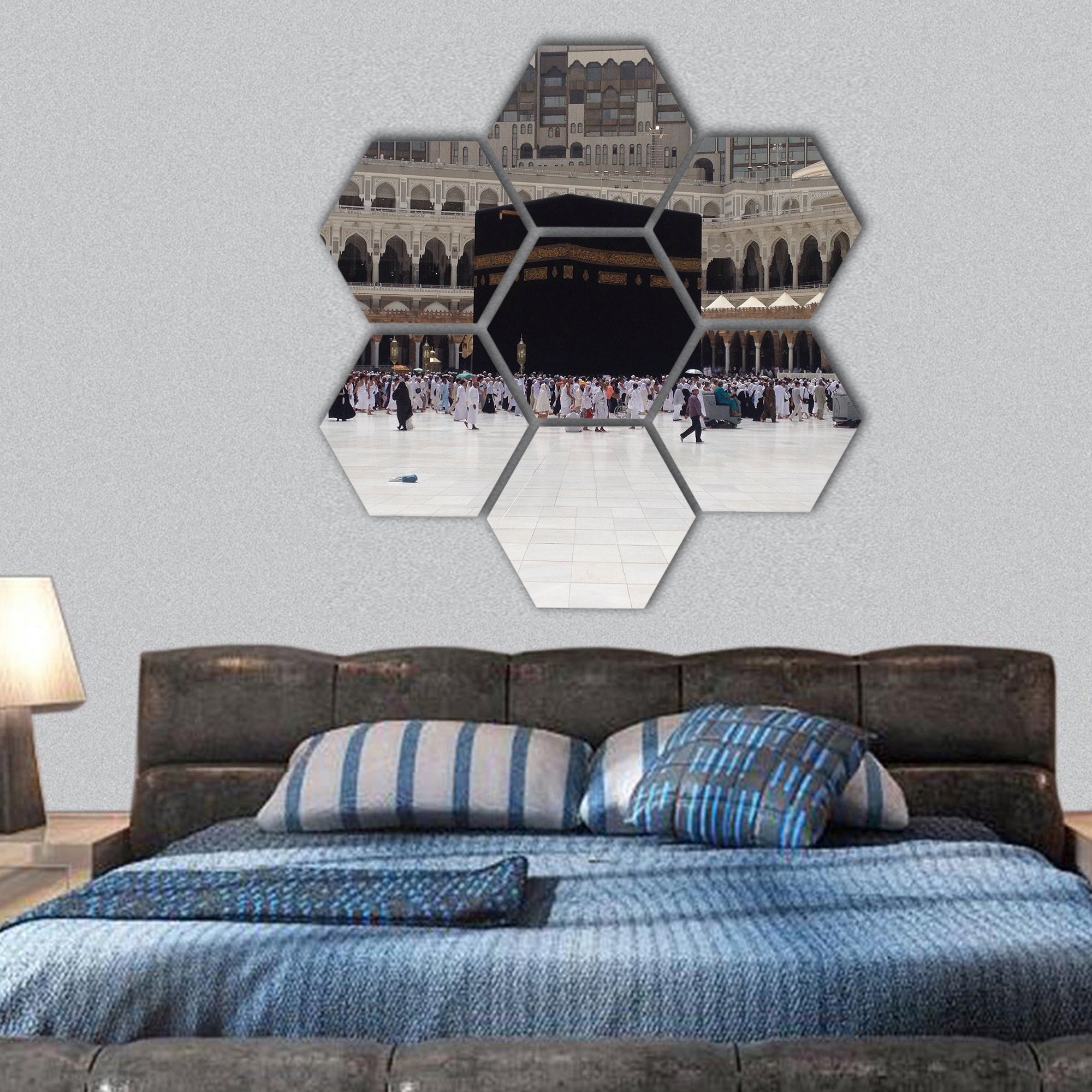 Al Kaba Makkah Saudi Arabia hexagonal canvas wall art