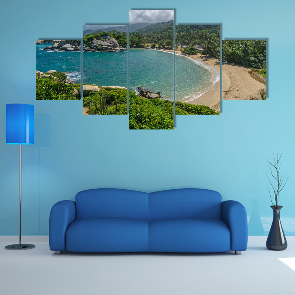 Cabo San Juan In Tayrona national park Colombia Multi Panel Canvas Wall Art