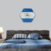 3D Nicaragua flag hexagonal canvas wall art