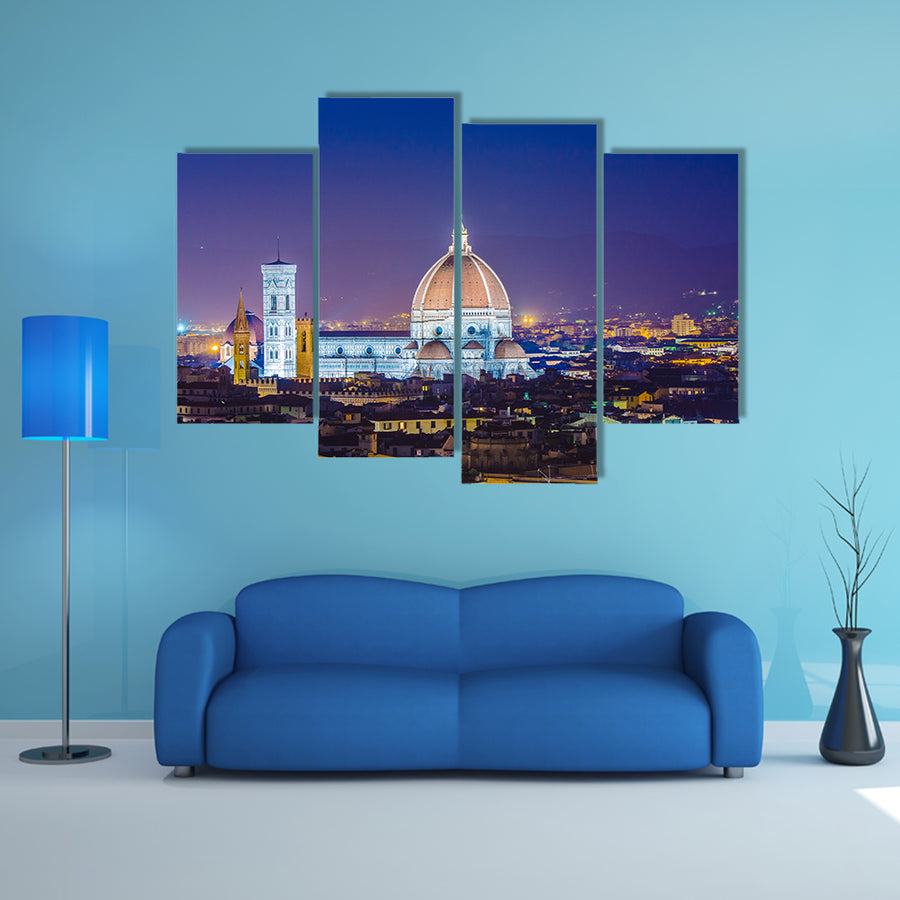A Nice view of Florence during evening hours Multi Panel canvas wall art