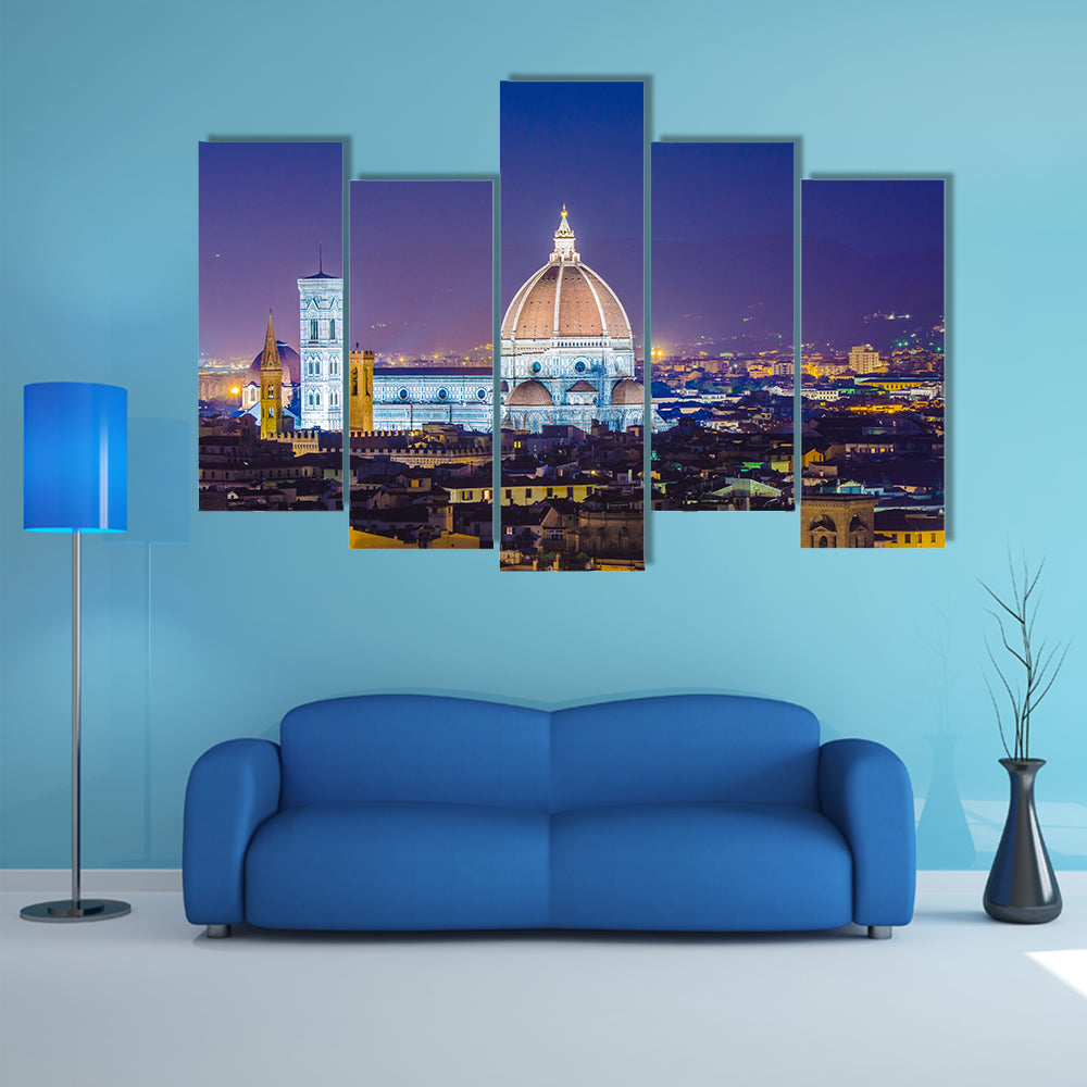 A Nice view of Florence during evening hours Multi Panel canvas wall art