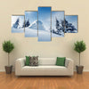 Winter Landscape On A Sunny Day In The Carpathian Mountains, Ukraine, Multi Panel Canvas Wall Art