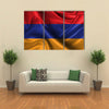 Realistic Wavy Flag Of Armenia Multi Panel Canvas Wall Art