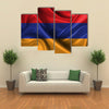 Realistic Wavy Flag Of Armenia Multi Panel Canvas Wall Art