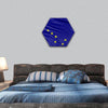 3D Alaska Flag hexagonal canvas wall art