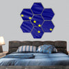 3D Alaska Flag hexagonal canvas wall art