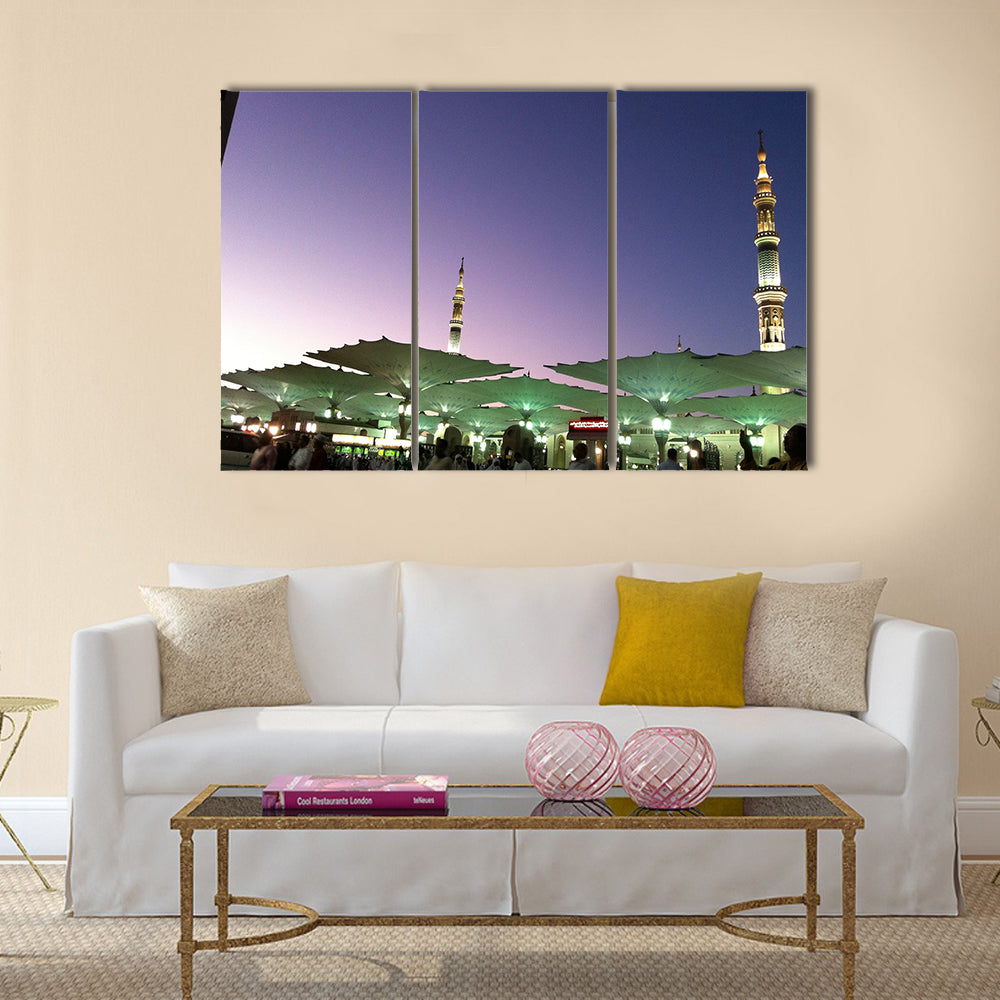 An-Nabawi Mosque Medinah Saudi Arabia multi panel canvas wall art