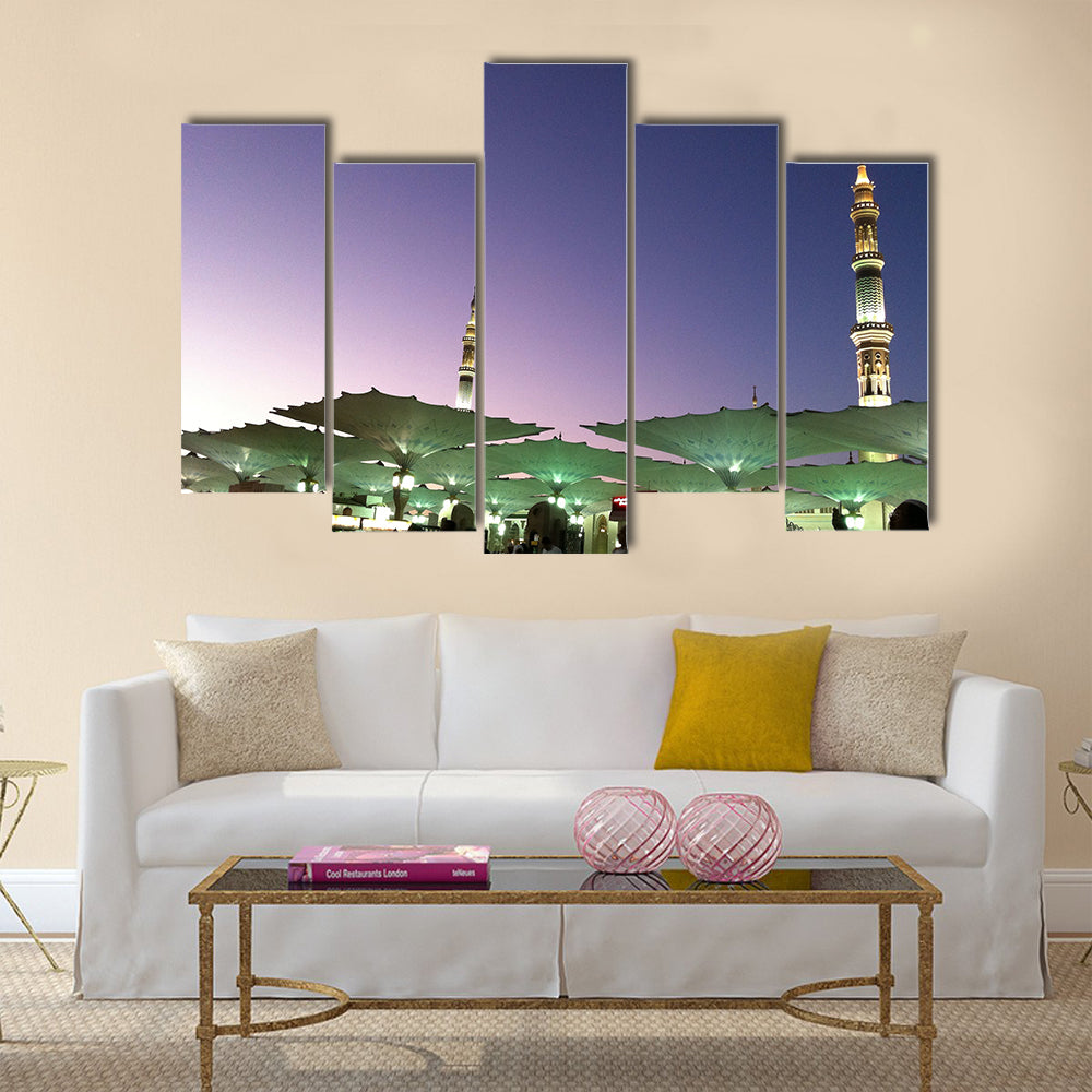 An-Nabawi Mosque Medinah Saudi Arabia multi panel canvas wall art