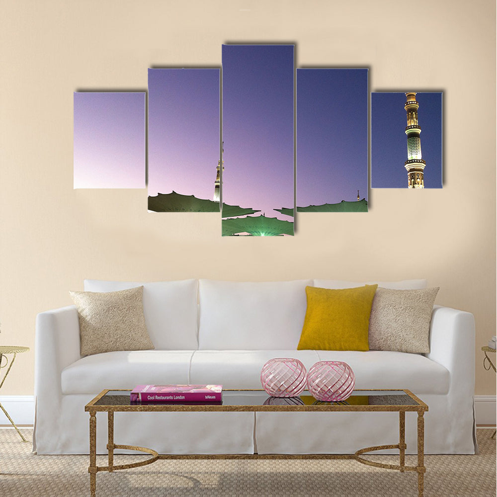 An-Nabawi Mosque Medinah Saudi Arabia multi panel canvas wall art
