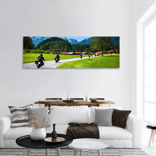 Alpine mountains panoramic canvas wall art