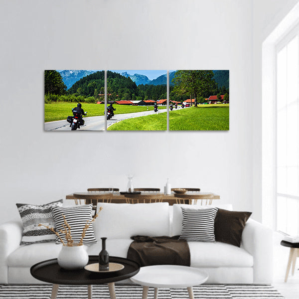 Alpine mountains panoramic canvas wall art