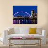 The Clyde Arc spanning the river Clyde at dusk, Glasgow, Scotland, UK, Multi Panel Canvas Wall Art