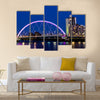 The Clyde Arc spanning the river Clyde at dusk, Glasgow, Scotland, UK, Multi Panel Canvas Wall Art