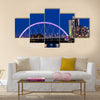 The Clyde Arc spanning the river Clyde at dusk, Glasgow, Scotland, UK, Multi Panel Canvas Wall Art