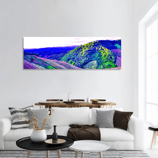 High mountains View,of country s northern Thai panoramic canvas wall art