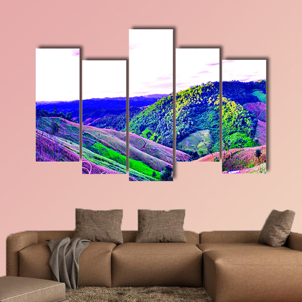 High mountains View, Beautiful views of the country s northern Thai Multi panel canvas wall art