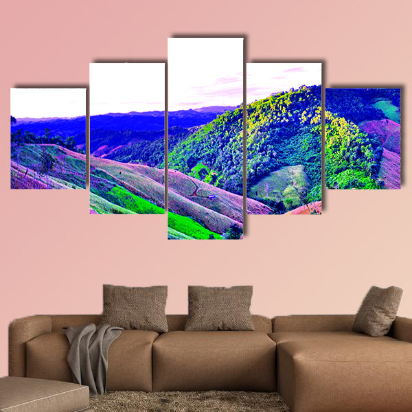 High mountains View, Beautiful views of the country s northern Thai Multi panel canvas wall art