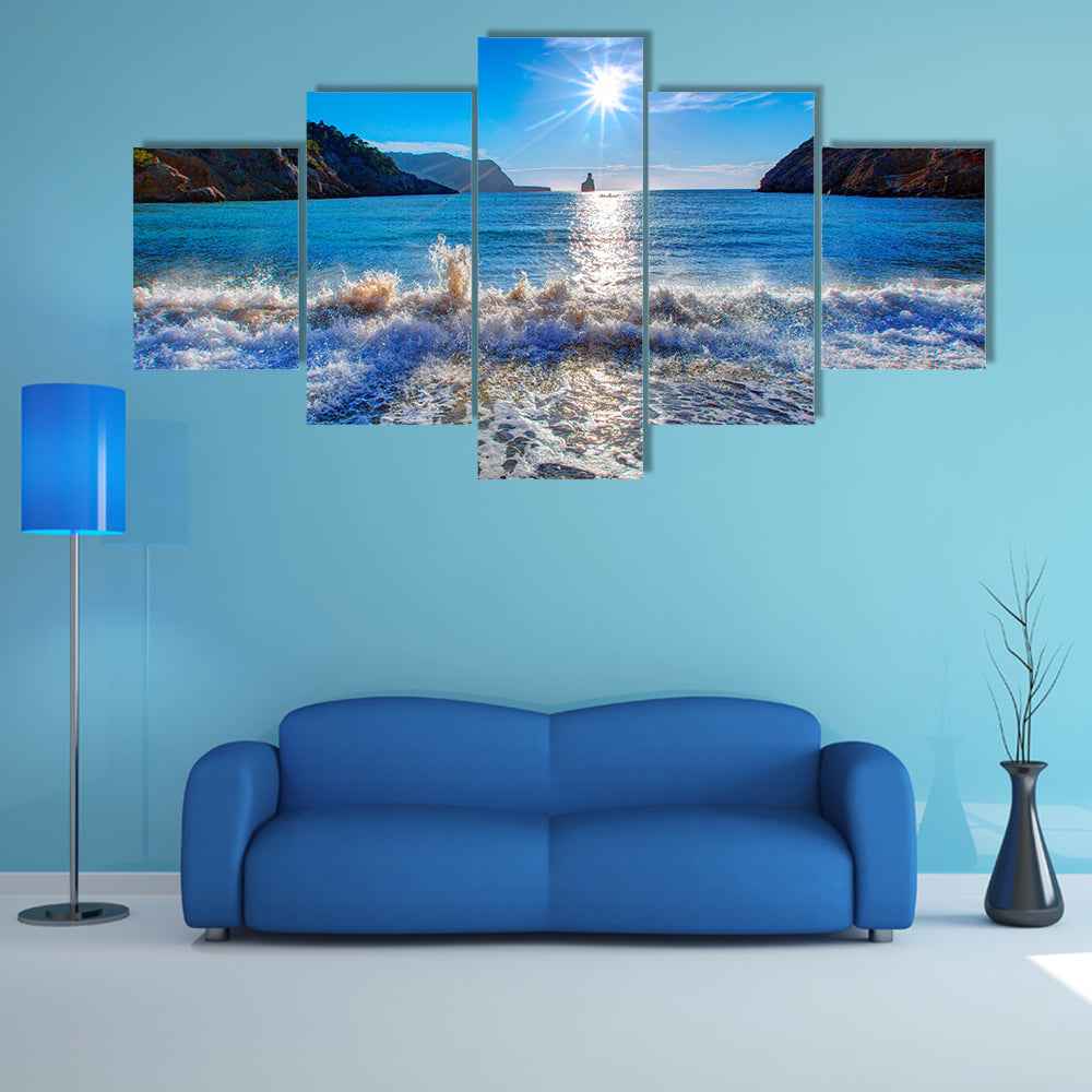 Ibiza Cala Benirras San Juan at Balearic Islands Spain multi panel canvas wall art