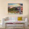 Bratislava at sunset - aerial view, Slovakia Multi panel canvas wall art