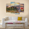 Bratislava at sunset - aerial view, Slovakia Multi panel canvas wall art