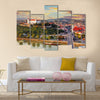 Bratislava at sunset - aerial view, Slovakia Multi panel canvas wall art