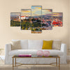 Bratislava at sunset - aerial view, Slovakia Multi panel canvas wall art