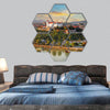 Bratislava at sunset, Slovakia hexagonal canvas wall art