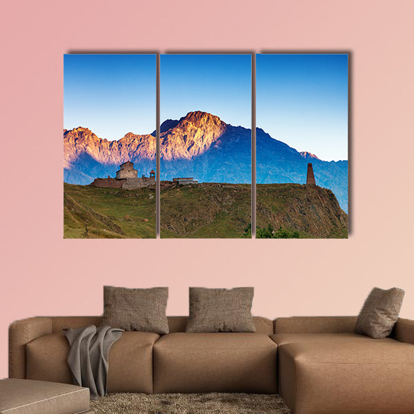 Beautiful landscapes with high mountains of Georgia, Europe. multi panel canvas wall art