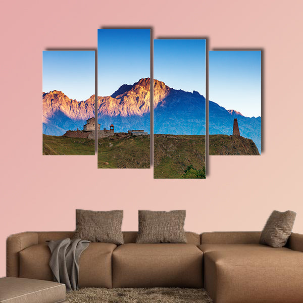 Beautiful landscapes with high mountains of Georgia, Europe. multi panel canvas wall art