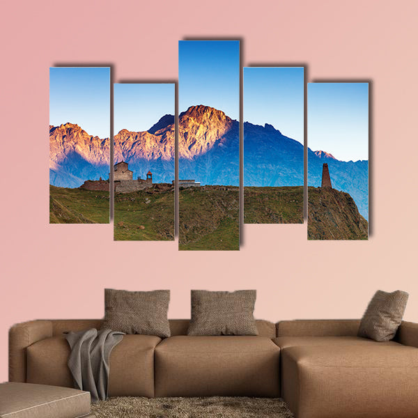 Beautiful landscapes with high mountains of Georgia, Europe. multi panel canvas wall art