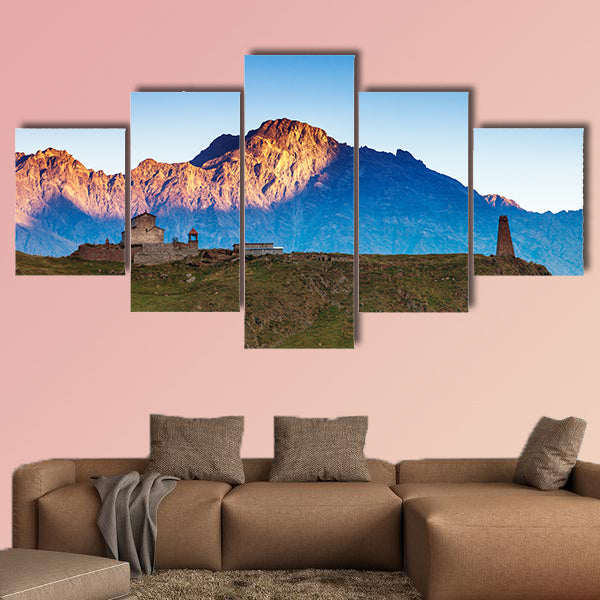 Beautiful landscapes with high mountains of Georgia, Europe. multi panel canvas wall art