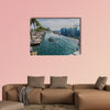 Infinity Pool with Singapore Skyline multi panel canvas wall art