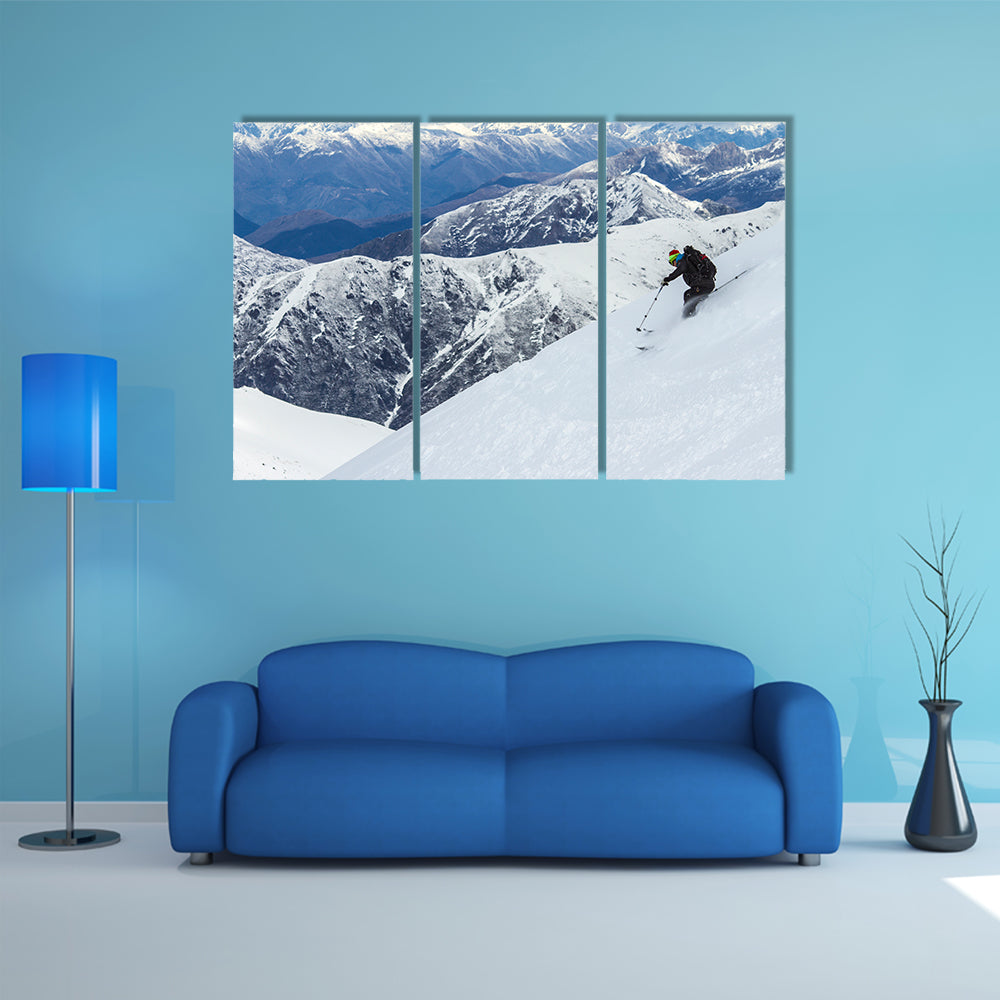 Freeride in Chile multi panel canvas wall art
