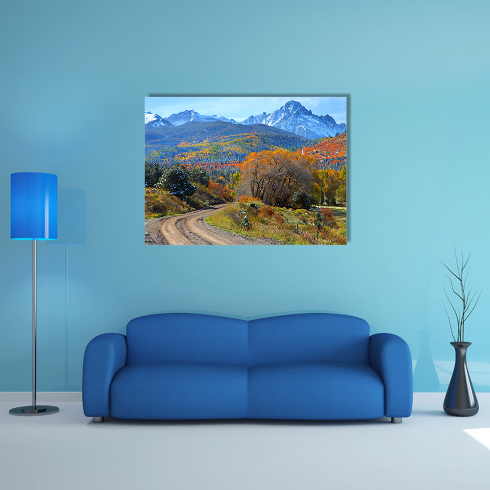 Scenic back road near Ridgeway Colorado multi panel canvas wall art